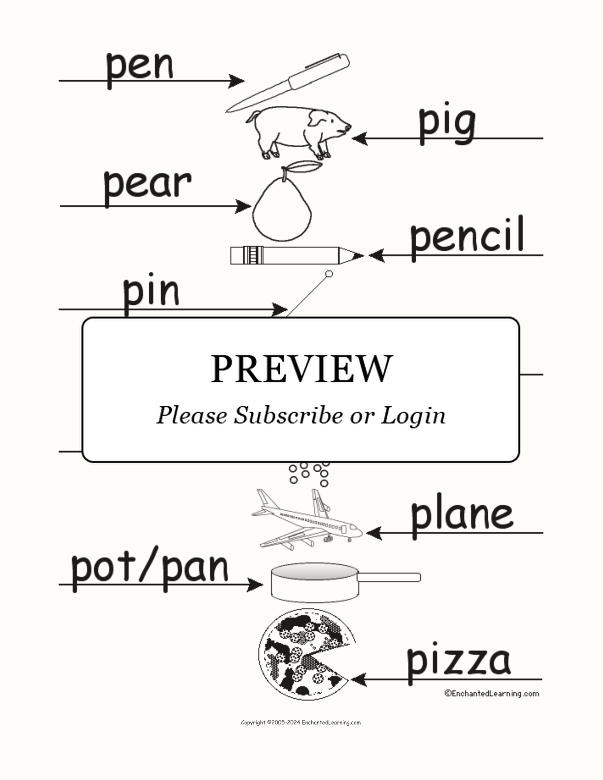 Label the Words that Start with P interactive worksheet page 2