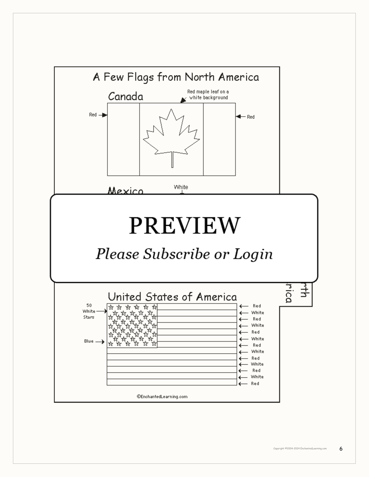 World Flags Book interactive printout page 6