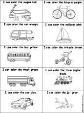 I Can Color Vehicles