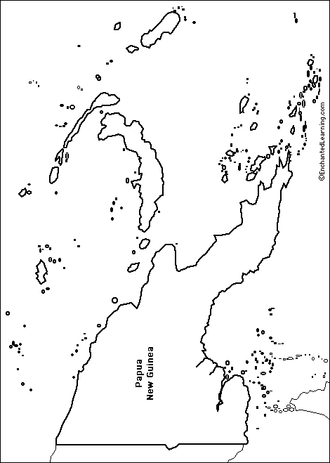 outline map Papua New Guinea